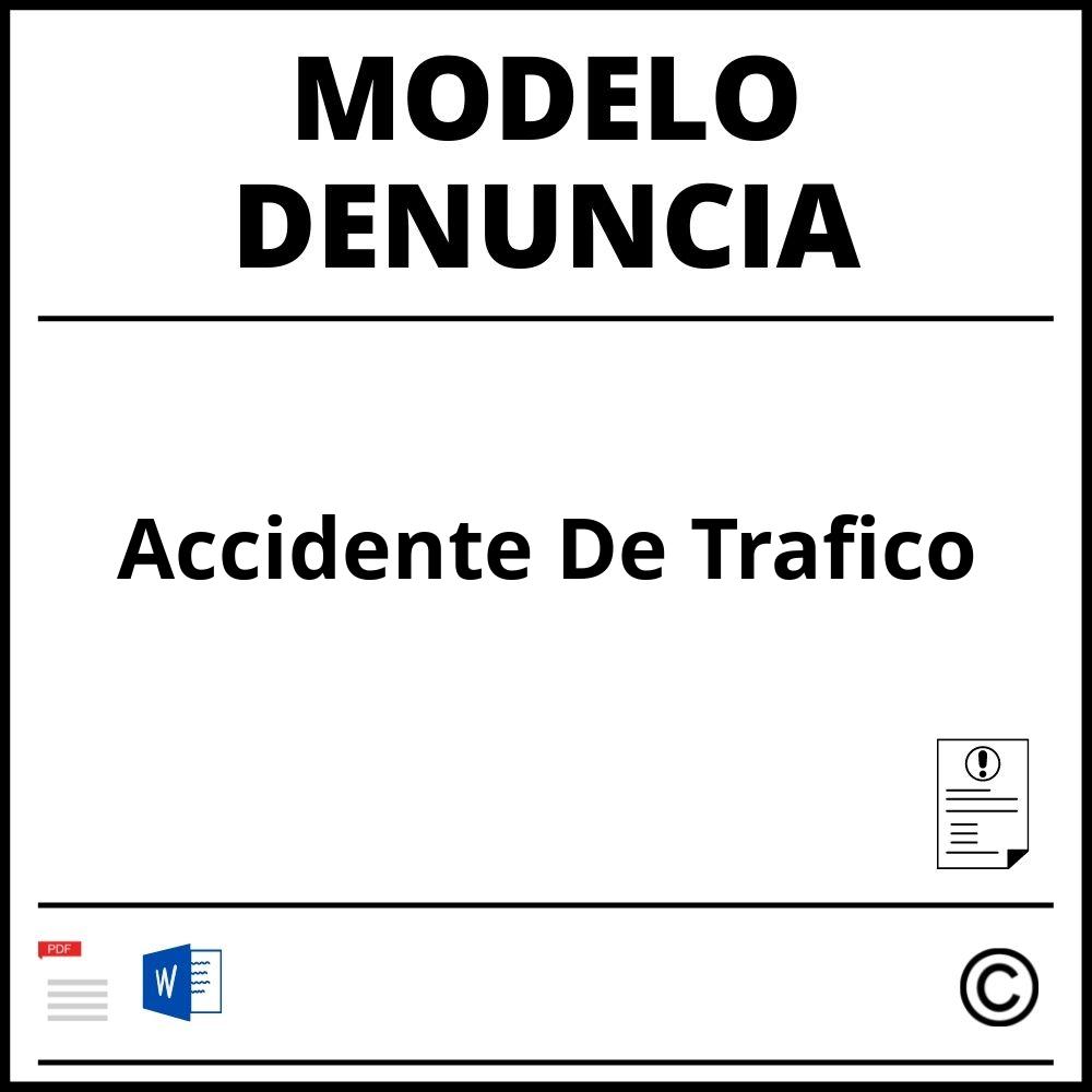 Modelo Denuncia Accidente De Trafico