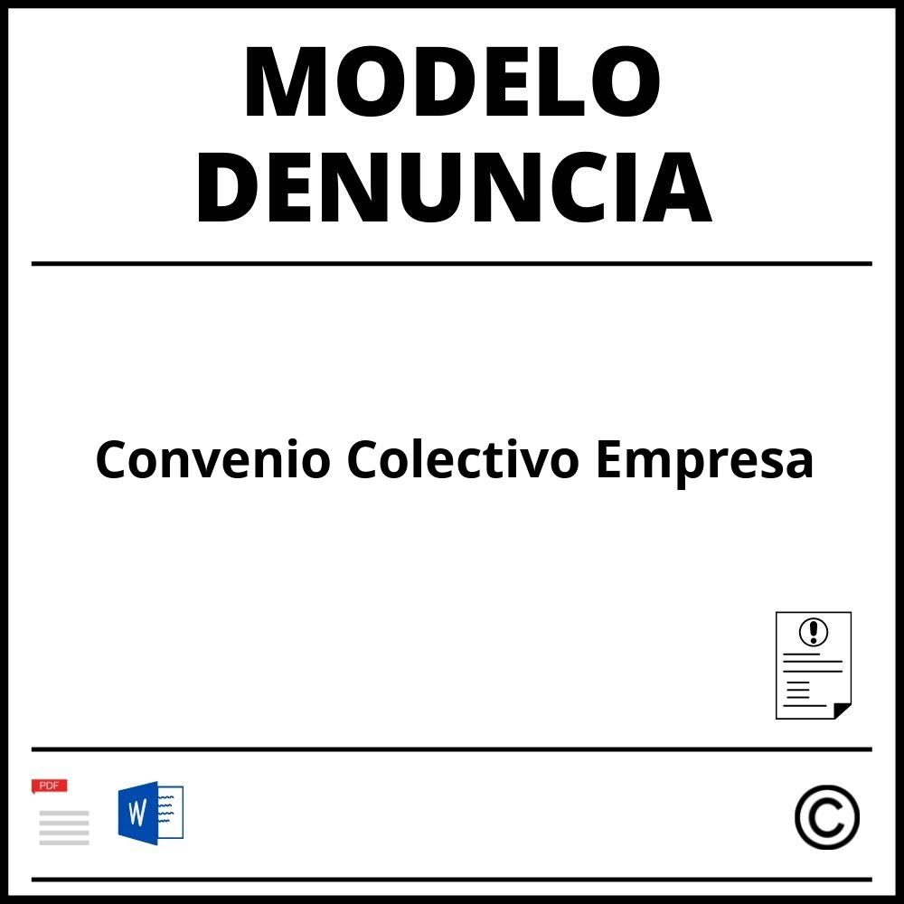 Modelo Denuncia Convenio Colectivo Empresa