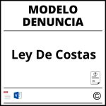 Modelo Denuncia Ley De Costas