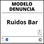 Modelo Denuncia Por Ruidos Bar